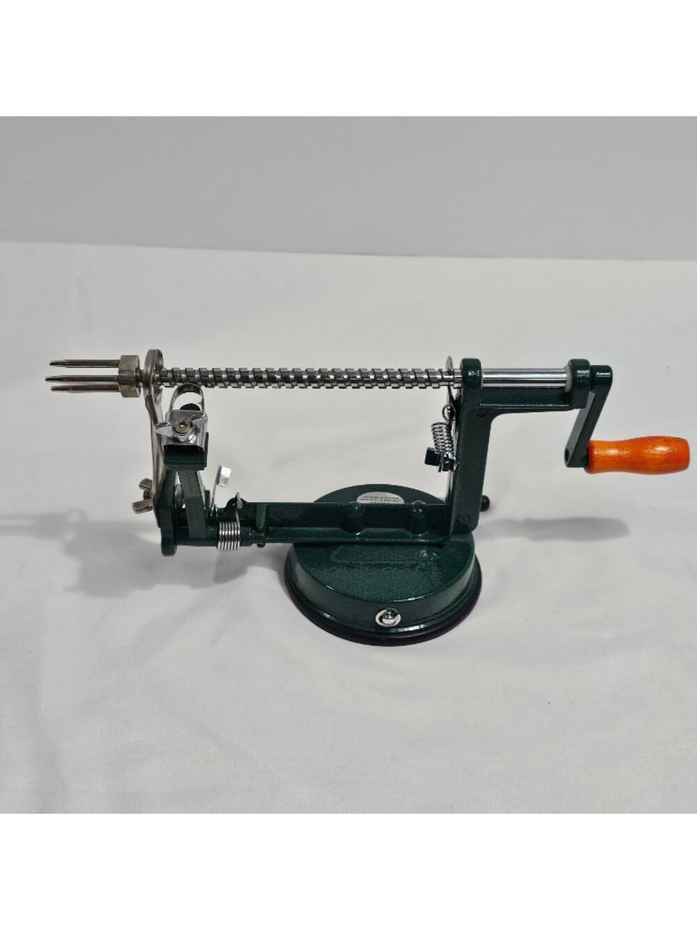 Heavy-Duty Manual Apple Peeler Corer Slicer With Suction Base & Wooden Handle